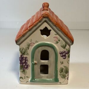 Pfaltzgraff Grape & Vine Cottage House Candle Holder Votive LIKE NEW